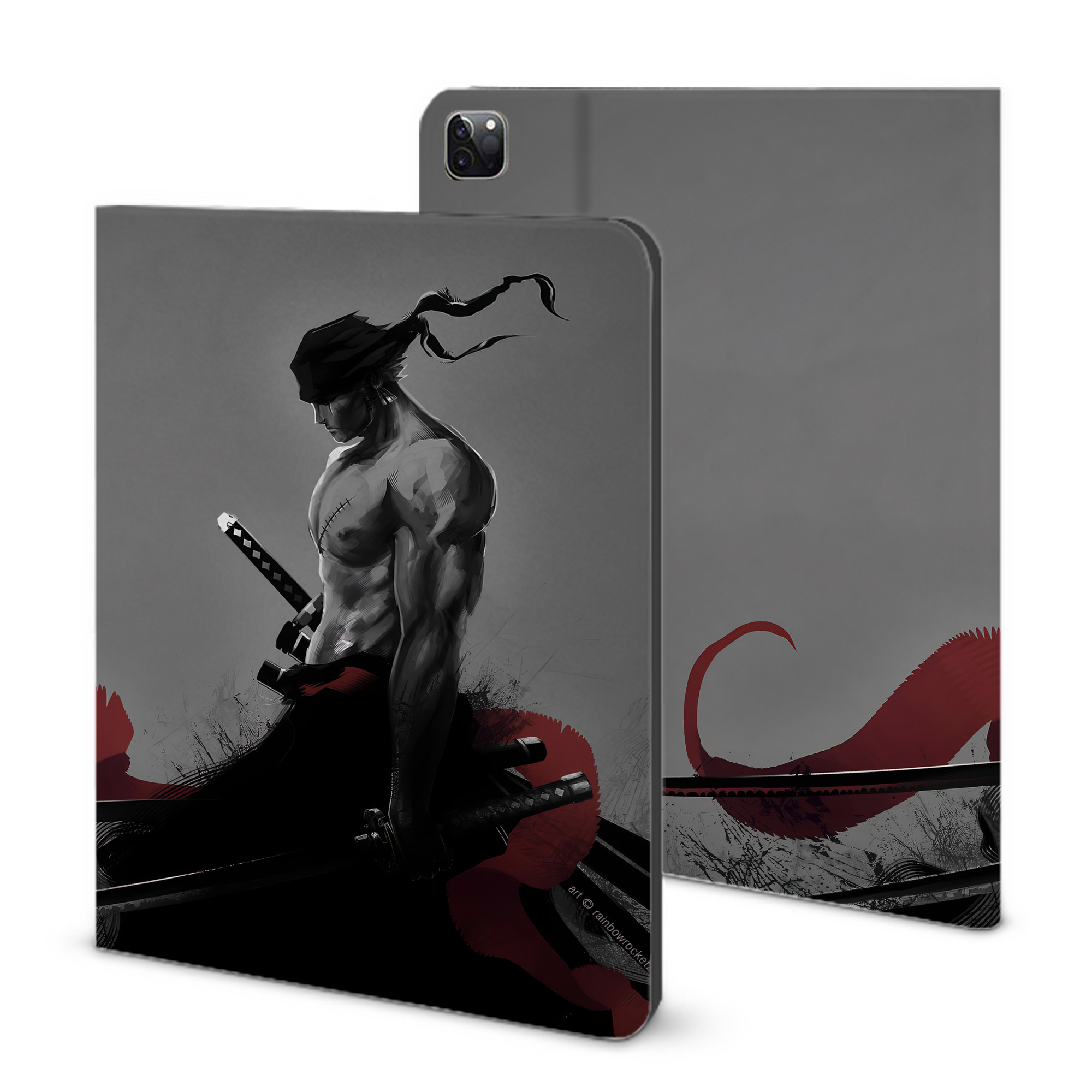 ワンピース ONE PIECE IPad ケース ブック型 PUレザー TPU 耐衝撃 軽量 薄型 ペン収納なし 全面保護 IPad 各モデル対応